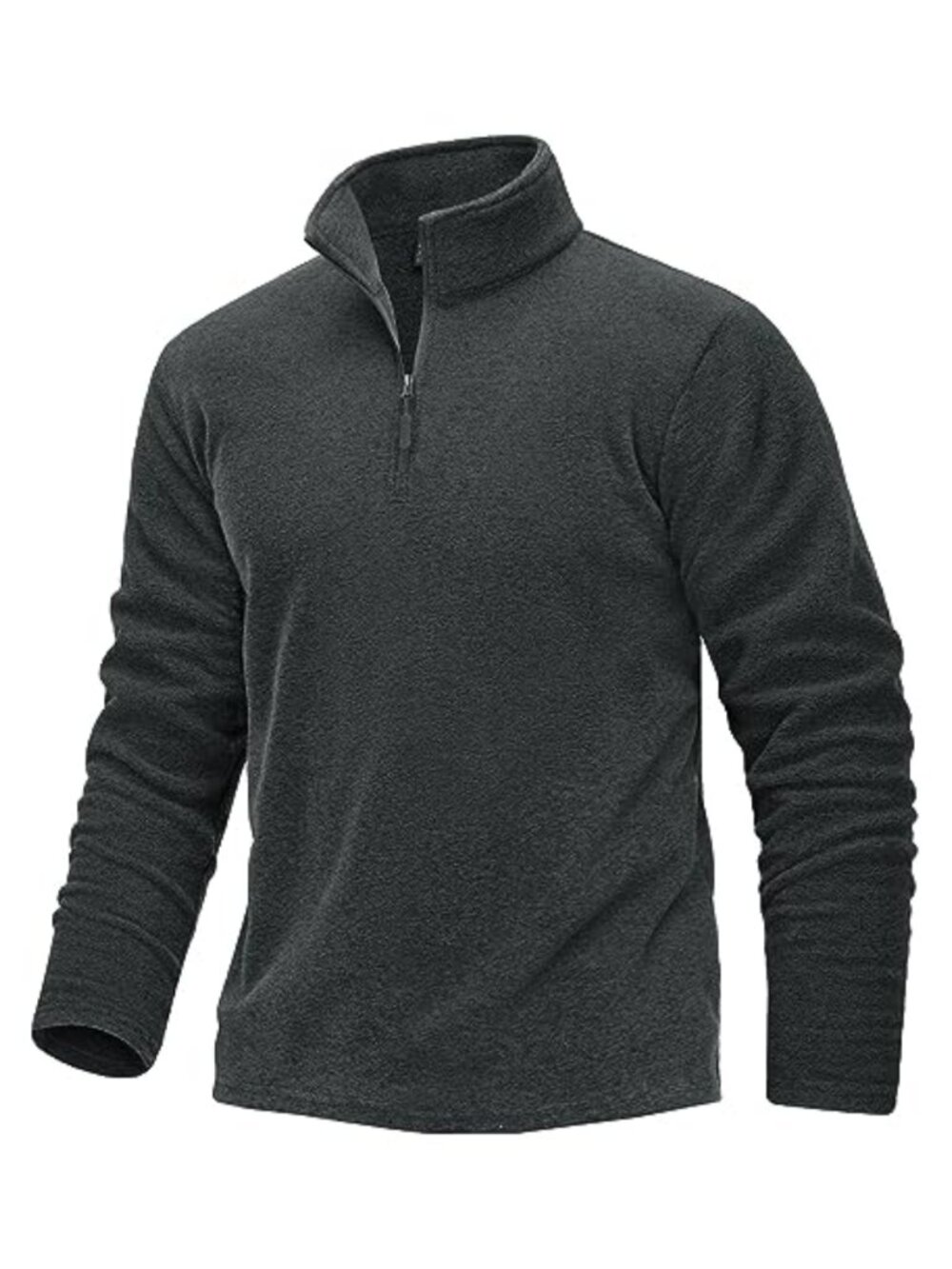 Men's Quarter Zip Fleece Pullover Long Sleeve Slim Fit Golf Workout Sweater